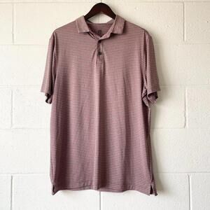 C9 By Champion Gray Polo Golf Striped Collared Short Sleeve Shirt Men's Large